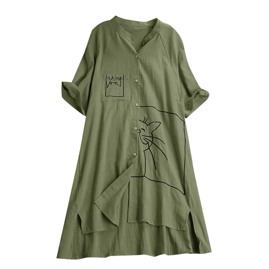 Blouse Women Casual White Ladies Tops Stand Collar Half Sleeve Roll Up kawaii Animals Print Linen Clothes Blusas Shirt Plus Size
Blouse Women Casual White Ladies Tops Stand Collar Half Sleeve Roll Up kawaii Animals Print Linen Clothes Blusas Shirt Plus Size