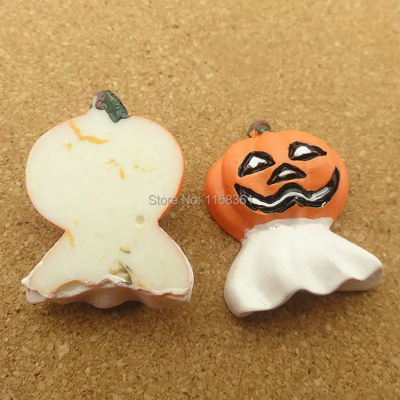 1pcs/lot resin flat back Halloween cloud pumkin 25mm Cabochons Hair Bow Center DIY Christmas decration C115-8