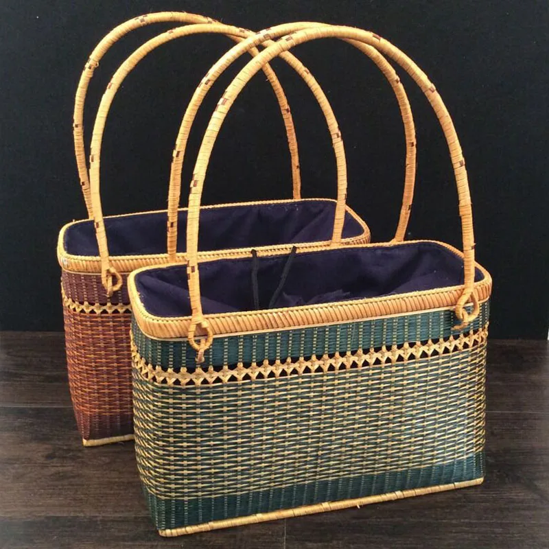 2017 Handmade Rattan woven handbag Vintage Retro Rattan Knitted Messenger Bag Lady Handbag shopping Tote natural baskets storage
2017 Handmade Rattan woven handbag Vintage Retro Rattan Knitted Messenger Bag Lady Handbag shopping Tote natural baskets storage