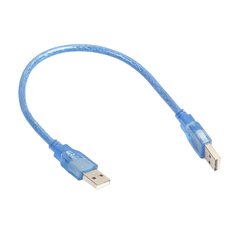 Фото 30 см 1 фут USB 2 0 Тип A/A кабель Папа-папа удлинитель синий | Электроника