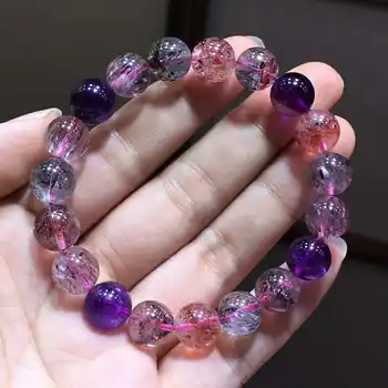 Certificate Natural Super Seven Melody Stone Quartz Gems Crystal Bracelet 12mm Round Beads Stretch For Women Men Love Gift
Certificate Natural Super Seven Melody Stone Quartz Gems Crystal Bracelet 12mm Round Beads Stretch For Women Men Love Gift