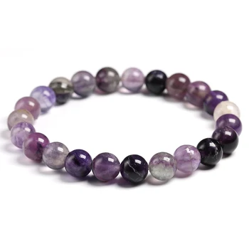 Natural Gemstone Purple Fluorite Beaded 6mm 8mm 10mm Round Ball Strand Bracelet Woman Handmade Jewelry Unique Gift
Natural Gemstone Purple Fluorite Beaded 6mm 8mm 10mm Round Ball Strand Bracelet Woman Handmade Jewelry Unique Gift
