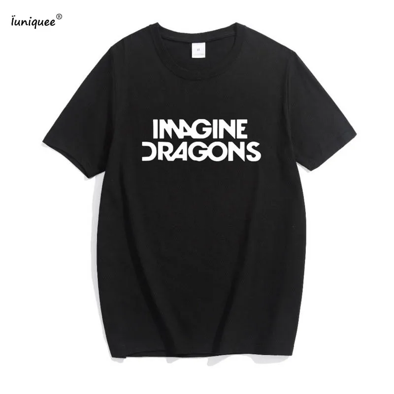 2017 Женская футболка с надписью IMAGINE DRAGONS хлопковая Повседневная забавная
