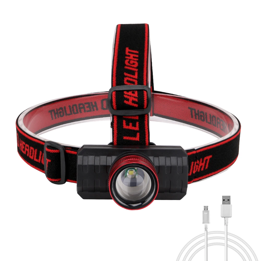 3 Modes XPE+COB LED Headlight Headlamp Head Lamp Flashlight USB Rechargeable Torch Camping Hiking Night Fishing Light | Лампы и