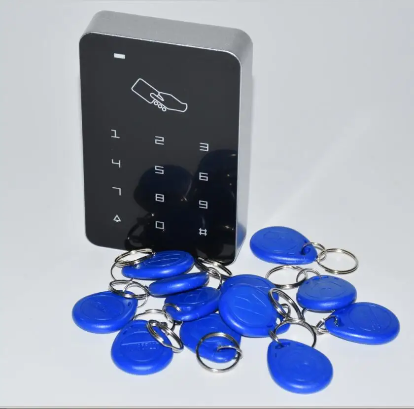 gate opener 20 tags Touch panel Keypad RFID EM Reader 125KHz Door lock Access Controller WG26 1000 users
gate opener 20 tags Touch panel Keypad RFID EM Reader 125KHz Door lock Access Controller WG26 1000 users