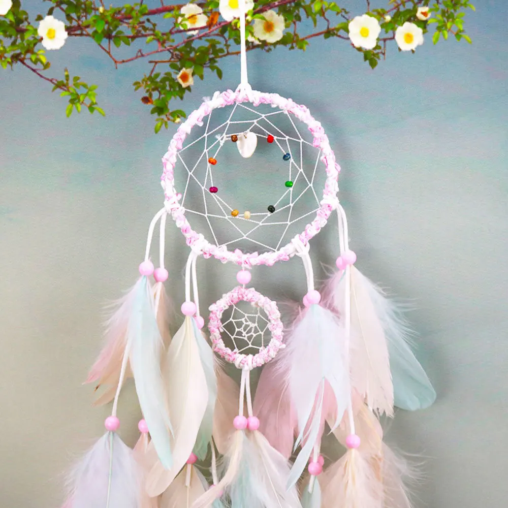Colorful Feather Ins Girl catching Dream net Series Openwork Dream Catching Lace Dreamcatcher Bead Handmade Valentine's Day Gift
Colorful Feather Ins Girl catching Dream net Series Openwork Dream Catching Lace Dreamcatcher Bead Handmade Valentine's Day Gift