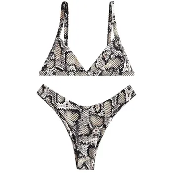#Z30 Swimwear Women Snake Skin High Cut Swimsuit V Neck Two Piece Bikinis 2020 Women's Swimsuits Beachwear Maillot De Bain Femme
#Z30 Swimwear Women Snake Skin High Cut Swimsuit V Neck Two Piece Bikinis 2020 Women's Swimsuits Beachwear Maillot De Bain Femme