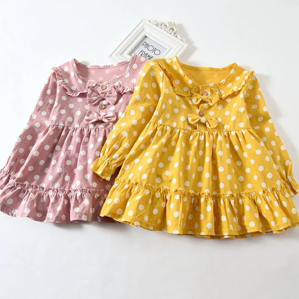 Baby Kids Girls Dressed Clothes Dress Kids Clothes Cute Dress Long Sleeve Ruched Dot Double Bow Girls Party Toddler Dress Girls
Baby Kids Girls Dressed Clothes Dress Kids Clothes Cute Dress Long Sleeve Ruched Dot Double Bow Girls Party Toddler Dress Girls