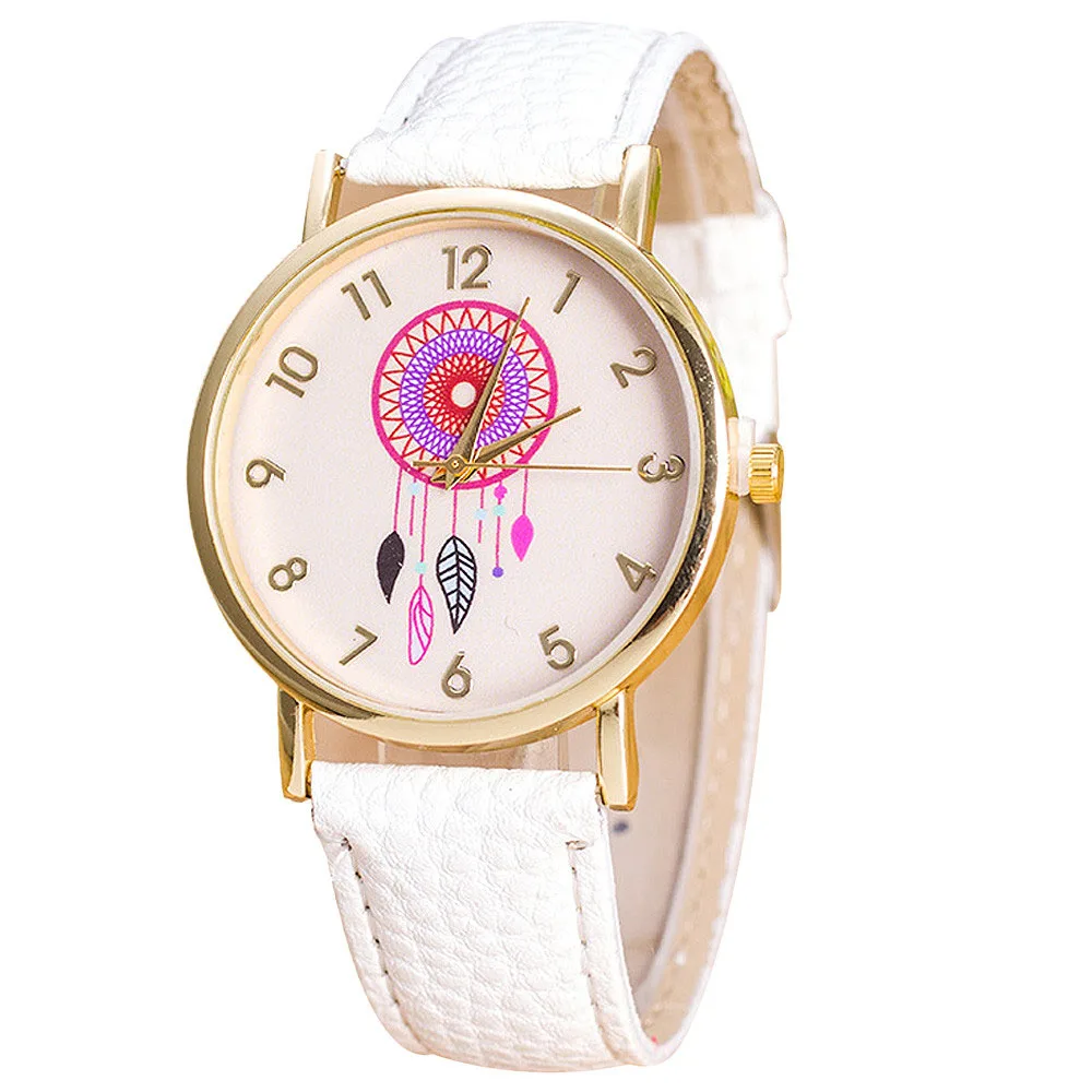 Montre Attrape Rêves Blanc pour femme et fille cadran capteurs de rêves bijoux femme chic et bohème culture amérindienne indien d’Amérique