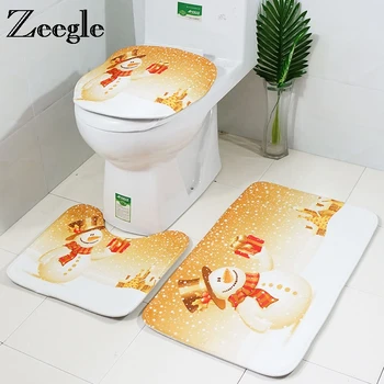 Zeegle Christmas Decor Bath Mat 3pcs Bathroom Carpet Non-slip Shower Rug Toilet Floor Mat Toilet Lid Cover Absorbent Bath Mat
Zeegle Christmas Decor Bath Mat 3pcs Bathroom Carpet Non-slip Shower Rug Toilet Floor Mat Toilet Lid Cover Absorbent Bath Mat