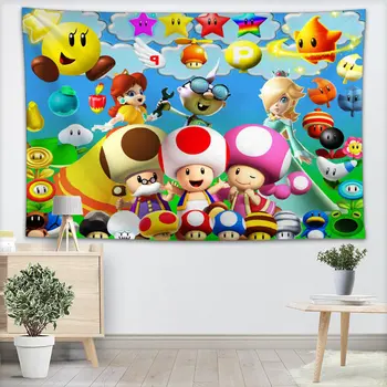 

130x150CM,140X250CM Super Mario Tapestry Wall Hanging Tapestries Forest Tapestry Bedspread Yoga Mat Blanket Bed Table Cloth