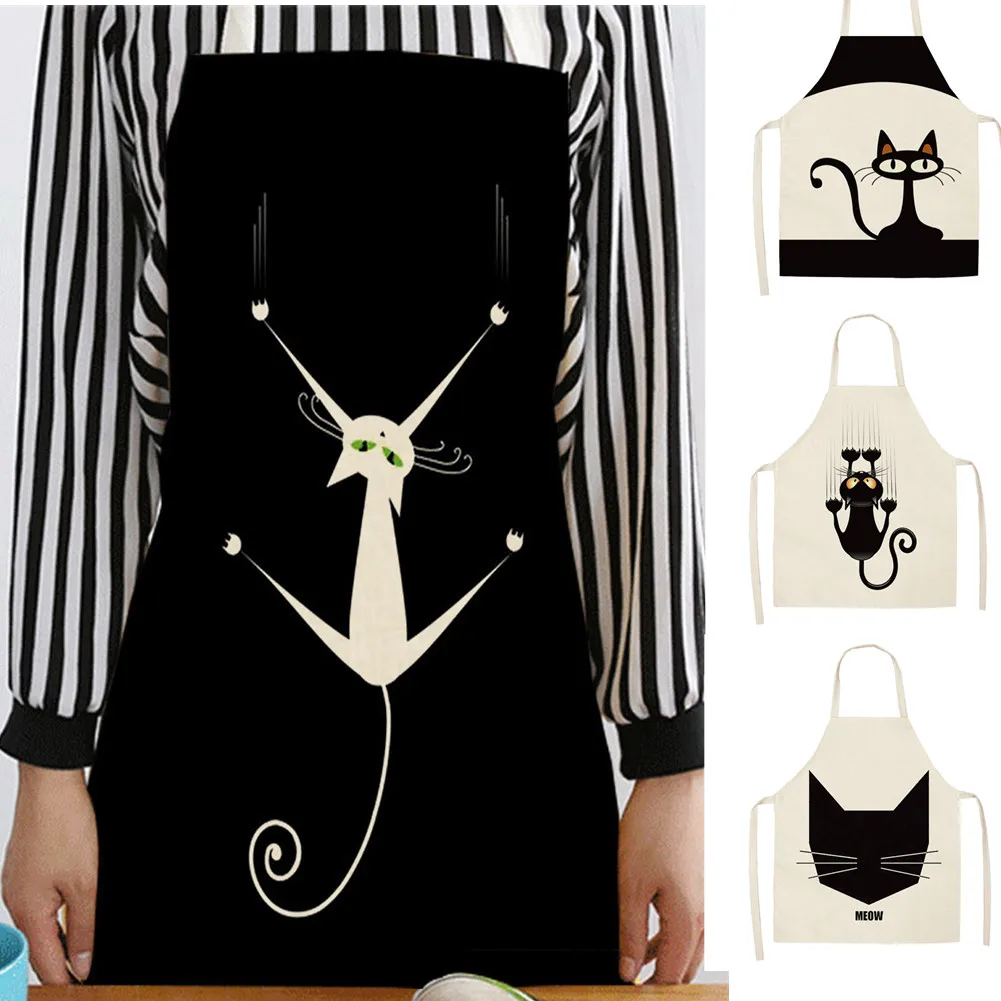 1Pcs 68x55cm Cat Printing Kitchen Aprons Unisex Dinner Party Cooking Waist Bib Cotton Linen Funny Pinafore Cleaning Tools
1Pcs 68x55cm Cat Printing Kitchen Aprons Unisex Dinner Party Cooking Waist Bib Cotton Linen Funny Pinafore Cleaning Tools