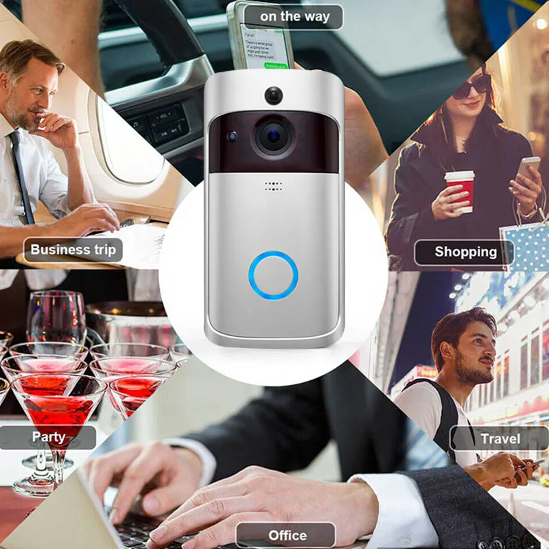 Smart WiFi Door Bell Kit Wireless IR Video Visual Camera Intercom Home Security Device SL@88
Smart WiFi Door Bell Kit Wireless IR Video Visual Camera Intercom Home Security Device SL@88