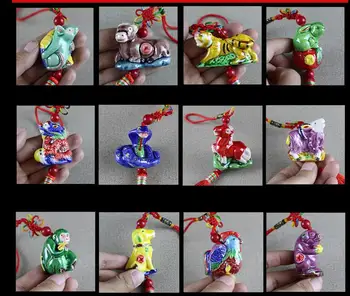 

car hang decoration rat ox tiger rabbit dragon snake horse sheep monkey dog rooster pig animal zodiac decoration mascot