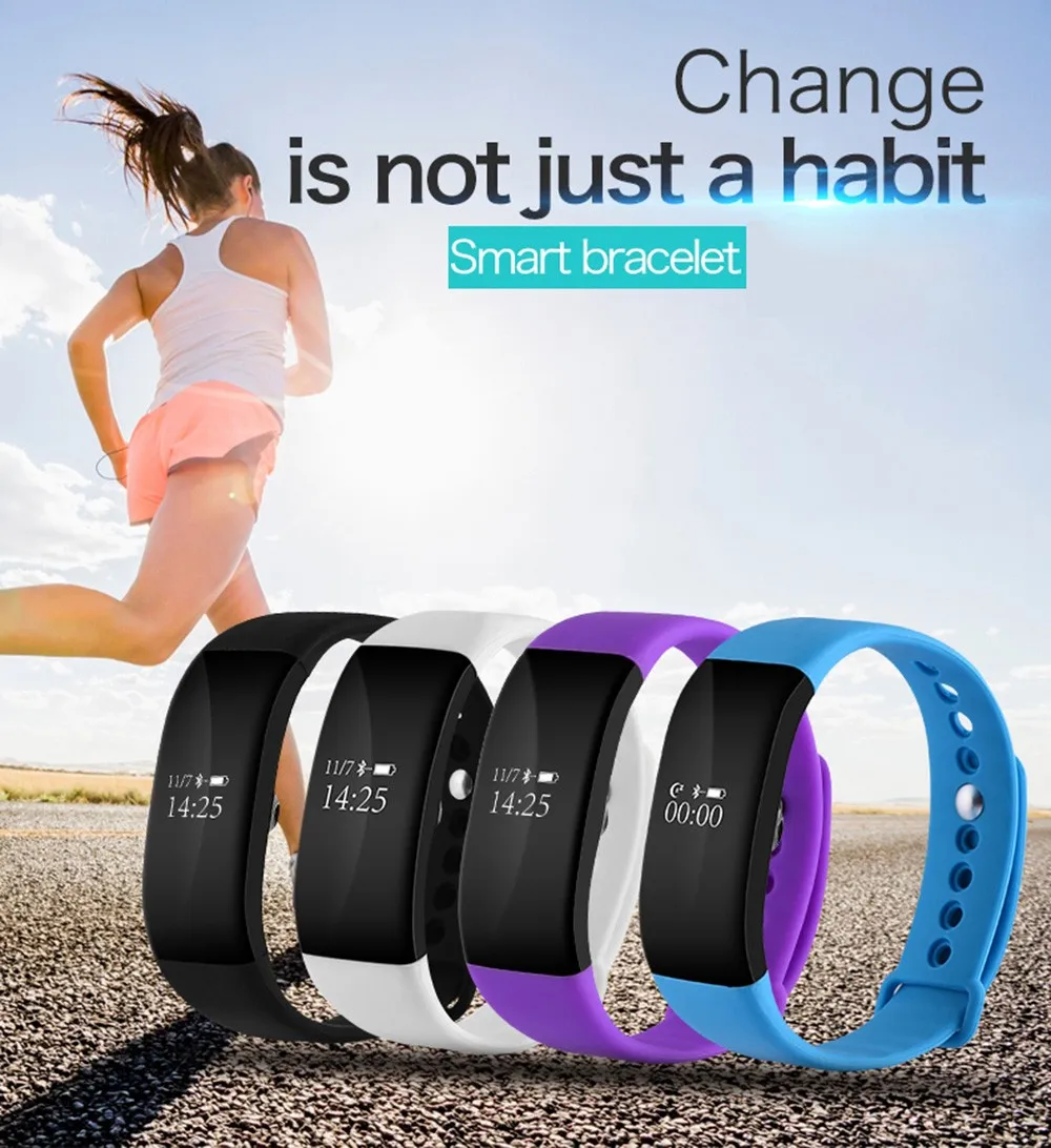 V66 Heart Rate Monitor Smart Wristband Anti-lost Sedentary Remind Bracelet