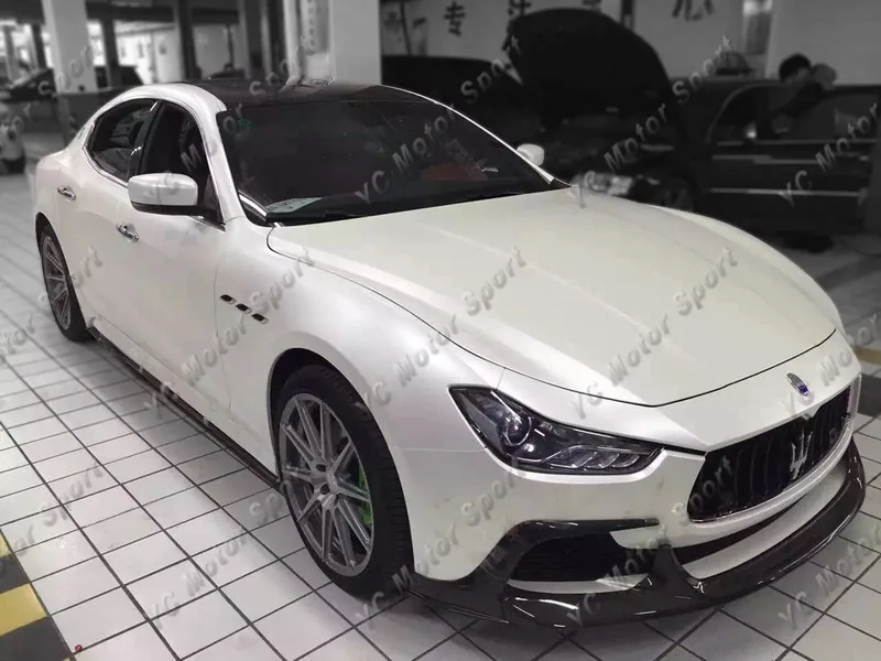 2014-2015 Maserati Ghibli Aspec Style Body Kit CF Front Half Spoiler CF (50)
