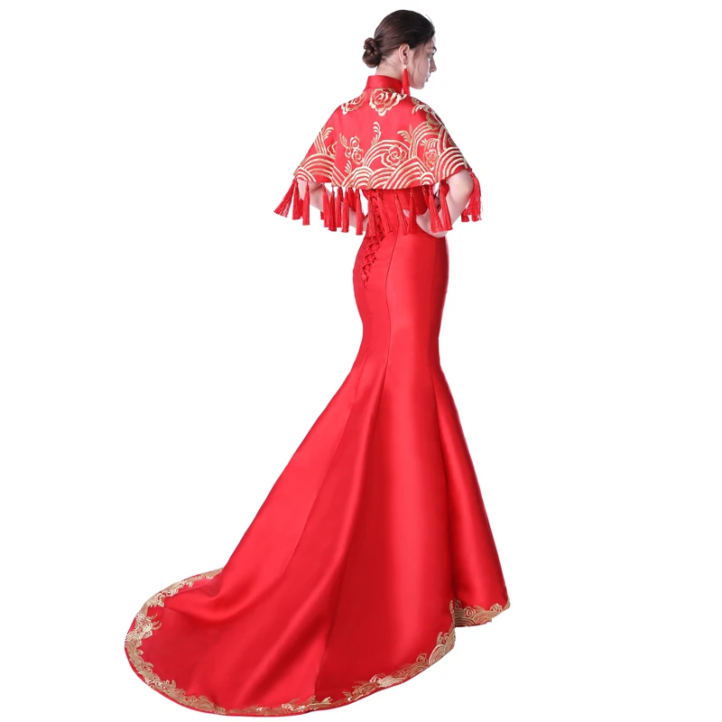 Vestido Oriental Red Chinese Traditional Evening Dress Women Modern Wedding Qipao Cheongsam Long Sexy Party Dresses China
Vestido Oriental Red Chinese Traditional Evening Dress Women Modern Wedding Qipao Cheongsam Long Sexy Party Dresses China