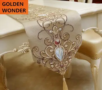 Luxury European Style Embroidery Table Runners Elegant Home Decoration Wide Table Runner Yellow and Blue
Luxury European Style Embroidery Table Runners Elegant Home Decoration Wide Table Runner Yellow and Blue