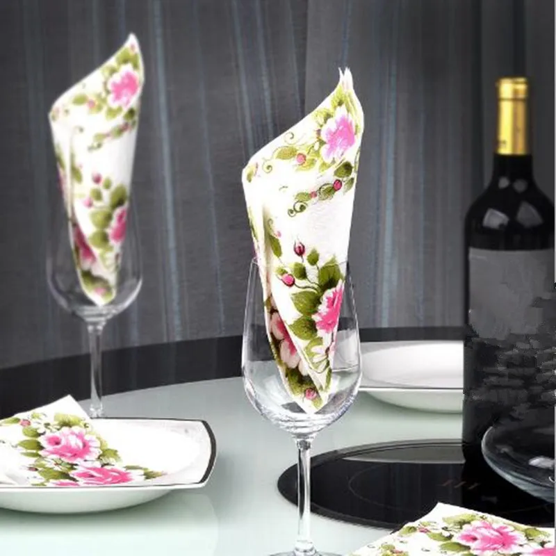 20PC Multicolor Flower Napkin Print Paper Wedding Banquet Paper Towel Party Decor Wine Glass Flower Disposable Paper BBB0733
20PC Multicolor Flower Napkin Print Paper Wedding Banquet Paper Towel Party Decor Wine Glass Flower Disposable Paper BBB0733