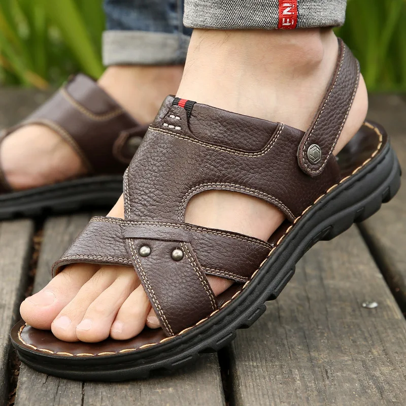 2019 summer first layer cowhide beach shoes casual thick bottom non-slip dual-use summer sandals free post
2019 summer first layer cowhide beach shoes casual thick bottom non-slip dual-use summer sandals free post