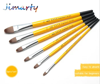 6pcs/set Different Shape Wolf's fur Paint Brush Set Wooden Handle Gouache Watercolor Oil Painting brush Set Acrylics Art
6pcs/set Different Shape Wolf's fur Paint Brush Set Wooden Handle Gouache Watercolor Oil Painting brush Set Acrylics Art