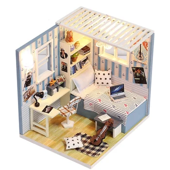 Wooden DIY House Handmade Assembled Dollhouse Cottage Model Childrens Toys for children Handmade Furniture
Wooden DIY House Handmade Assembled Dollhouse Cottage Model Childrens Toys for children Handmade Furniture