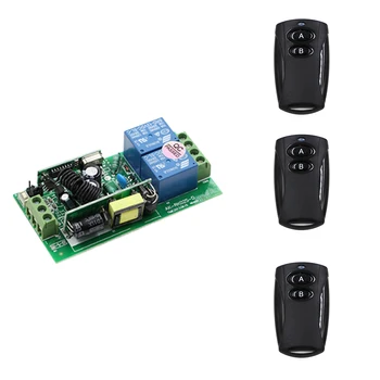 Smart Home AC85V-250V 10A Relay Receiver and 3pcs Black Transmitters RF Wireless Remote Control Switch with Cover
Smart Home AC85V-250V 10A Relay Receiver and 3pcs Black Transmitters RF Wireless Remote Control Switch with Cover