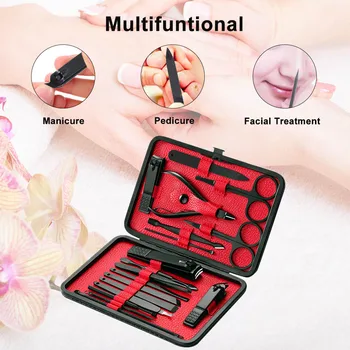 Abody 18pcs Manicure Set Nail Kit Manicure Pedicure Set Kit With Nail Trimmer Clipper Pusher Ingrown Nail File Polish Tweezer
Abody 18pcs Manicure Set Nail Kit Manicure Pedicure Set Kit With Nail Trimmer Clipper Pusher Ingrown Nail File Polish Tweezer