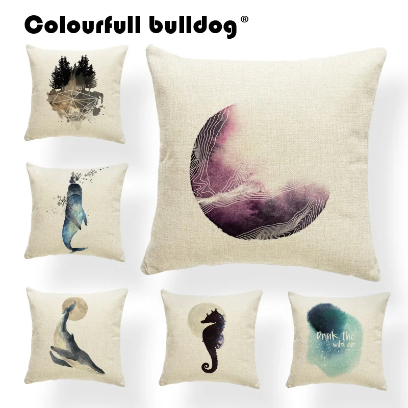 Abstract Marine Animal Painting Cushion Hippocampus Whale Seaweed Pillow 45X45Cm Decorative Home Geometric Mosaic Pattern Pillow
Abstract Marine Animal Painting Cushion Hippocampus Whale Seaweed Pillow 45X45Cm Decorative Home Geometric Mosaic Pattern Pillow