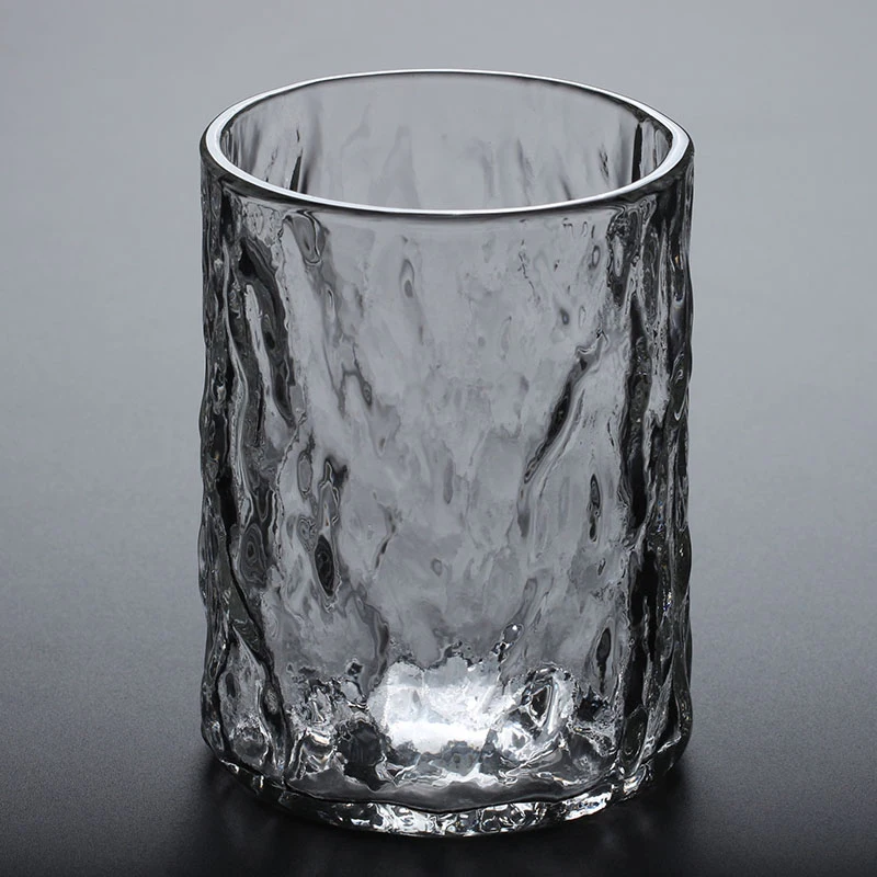 

Lead-free circular glass cup Heat-resisting Bark hammer water cup tea cups wine glass household whiskey glass Drinking utensils