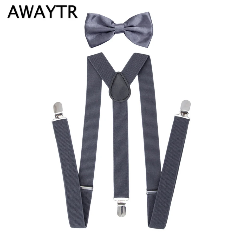 AWAYTR 90cm 2Pcs Suspenders With Ties Set Child Braces Large Boys Blue Elastic Suspensorio Party Wedding Three Clip-on Straps
AWAYTR 90cm 2Pcs Suspenders With Ties Set Child Braces Large Boys Blue Elastic Suspensorio Party Wedding Three Clip-on Straps