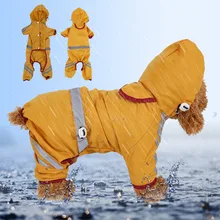 Topinn poliéster cão casaco todas as estações cão vestido amarelo vermelho verde capa de chuva à prova dwaterproof água acessórios de pano(China)
