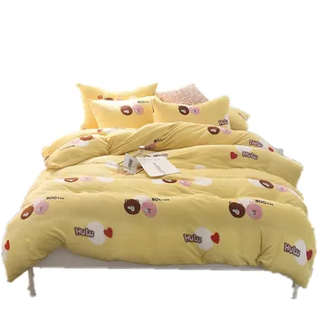 yellow Cartoon pattern Bedroom lovely Comfortable Quilt cover Four sets on the bed Home Spinning Bedding
yellow Cartoon pattern Bedroom lovely Comfortable Quilt cover Four sets on the bed Home Spinning Bedding