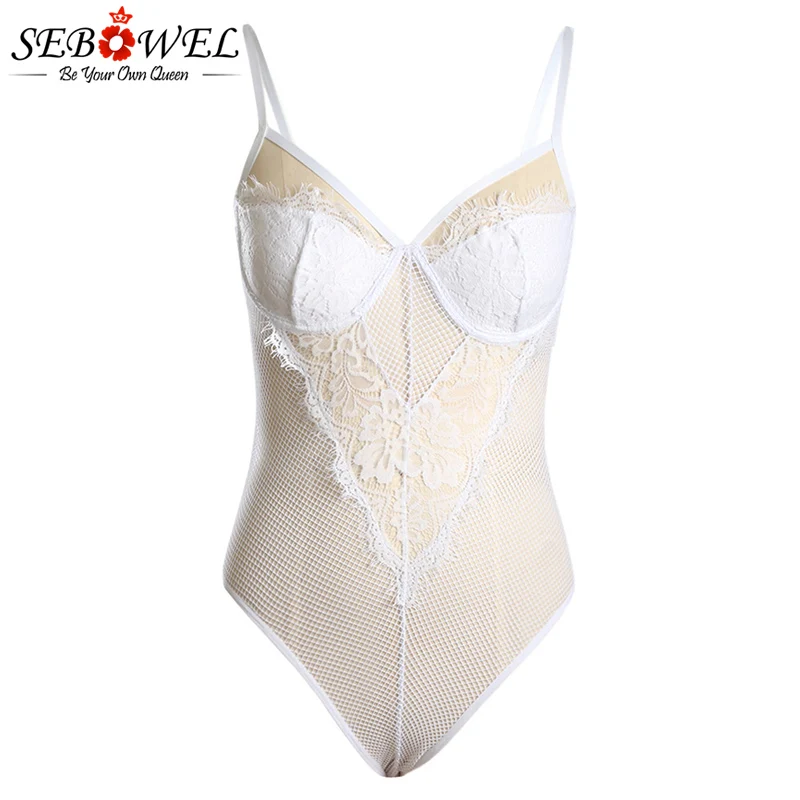 White-Sheer-Eyelash-Lace-Teddy-Bodysuit-LC32355-1-3