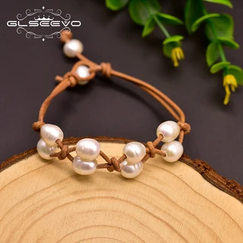 GLSEEVO Fresh Water White Pearl 100% Leather Bracelet For Women Girl Wedding Handmade Fine Jewelry Armbanden Voor Vrouwen GB0168
GLSEEVO Fresh Water White Pearl 100% Leather Bracelet For Women Girl Wedding Handmade Fine Jewelry Armbanden Voor Vrouwen GB0168