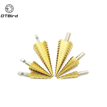 3Pcs Spiral Flute The Pagoda Shape Hole Cutter 4-12/20/32mm HSS Steel Cone Drill Bit Set HSS Steel Step Sharpening
3Pcs Spiral Flute The Pagoda Shape Hole Cutter 4-12/20/32mm HSS Steel Cone Drill Bit Set HSS Steel Step Sharpening