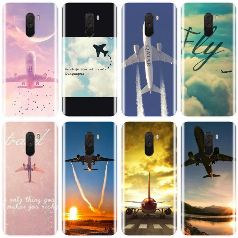 the airplane flying into sunset Cover TPU Phone Case For redmi NOTE 4 5 6 7 4X 5A 4A PLUS 6pro | Мобильные телефоны и