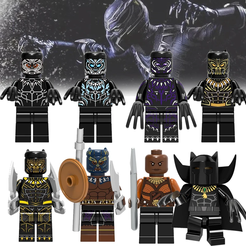 Single Sale Super Heroes Acion Figures Compatible with lEGOED Marvel Black Panther Building Blocks Set Bricks Toys for Children
Single Sale Super Heroes Acion Figures Compatible with lEGOED Marvel Black Panther Building Blocks Set Bricks Toys for Children