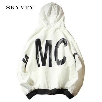 2018 New Men's Hooded Jacket Spring Summer Alphabetic printing Windbreaker Waterproof Casual Bomber Jacket Zipper Coat Outwear
2018 New Men's Hooded Jacket Spring Summer Alphabetic printing Windbreaker Waterproof Casual Bomber Jacket Zipper Coat Outwear