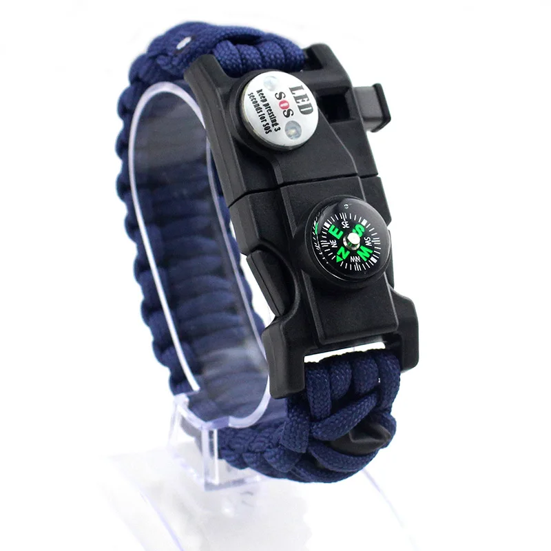 17 in 1 Camping Paracord Bracelet Rope Multifunctional LED lights Survival Whistle Compass Bracelet EDC Tool Military Emergency
17 in 1 Camping Paracord Bracelet Rope Multifunctional LED lights Survival Whistle Compass Bracelet EDC Tool Military Emergency