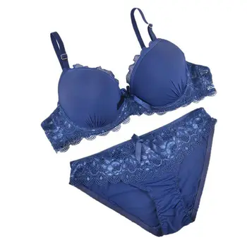 Cotton Women's Lace Bra and Brief Set Solid Bra Set 3/4 Cup Push Up Underwear Set Lingerie
Cotton Women's Lace Bra and Brief Set Solid Bra Set 3/4 Cup Push Up Underwear Set Lingerie