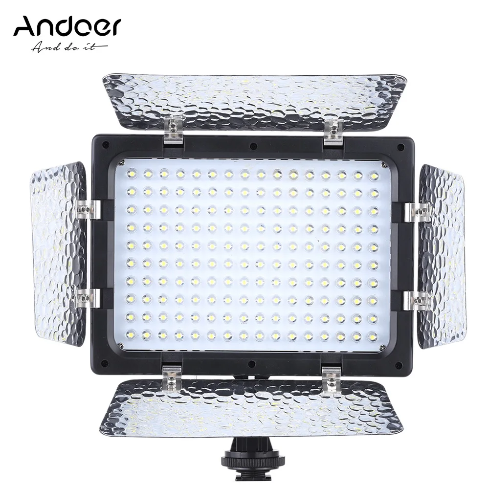Andoer W160 Video Photography Light Lamp Panel 6000K 160 LEDs for Canon Nikon Olympus Fujifilm DSLR Camera DV Camcorder
Andoer W160 Video Photography Light Lamp Panel 6000K 160 LEDs for Canon Nikon Olympus Fujifilm DSLR Camera DV Camcorder