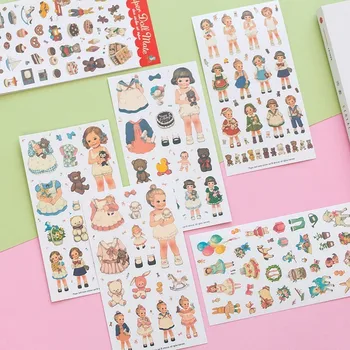 6PCS New Creative Dressing Girl Children Stationery Stickers For DIY Albums Scrapbooking Diary Decoration Cartoon Cute Depicting
6PCS New Creative Dressing Girl Children Stationery Stickers For DIY Albums Scrapbooking Diary Decoration Cartoon Cute Depicting