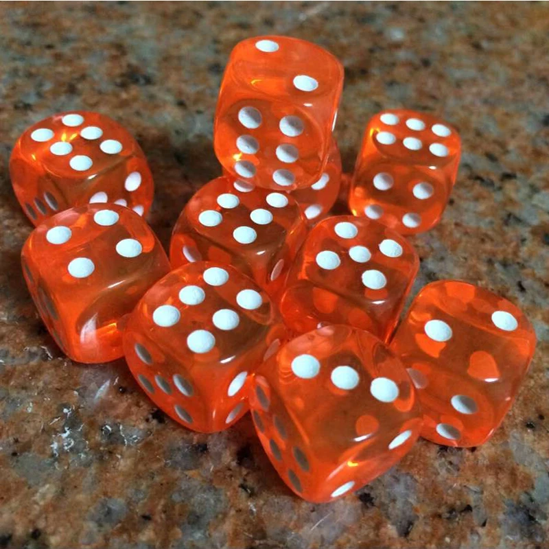10Pcs Transparent Round Corner Dice Portable 16mm Dice 7 Colors Acrylic Family Role Playing Table Outdoor Funny Games Party Tool
10Pcs Transparent Round Corner Dice Portable 16mm Dice 7 Colors Acrylic Family Role Playing Table Outdoor Funny Games Party Tool