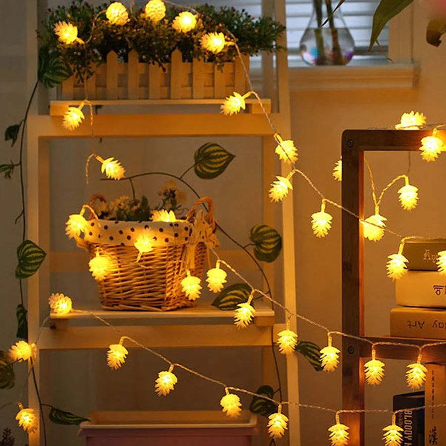 Battery operated 10leds 20leds 40leds Pinecone LED String Lights Outdoor Garden New Year Wedding Party christmas holiday lights
Battery operated 10leds 20leds 40leds Pinecone LED String Lights Outdoor Garden New Year Wedding Party christmas holiday lights