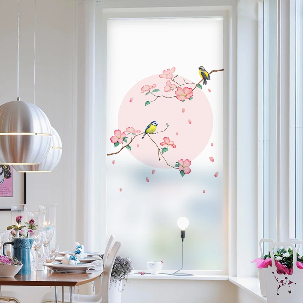 Dicor Japanese Fashion Romantic Flower Bird Glass Stickers Vinyl Frosted Opaque Privacy Window Films No Glue Home Decor BLT1674
Dicor Japanese Fashion Romantic Flower Bird Glass Stickers Vinyl Frosted Opaque Privacy Window Films No Glue Home Decor BLT1674