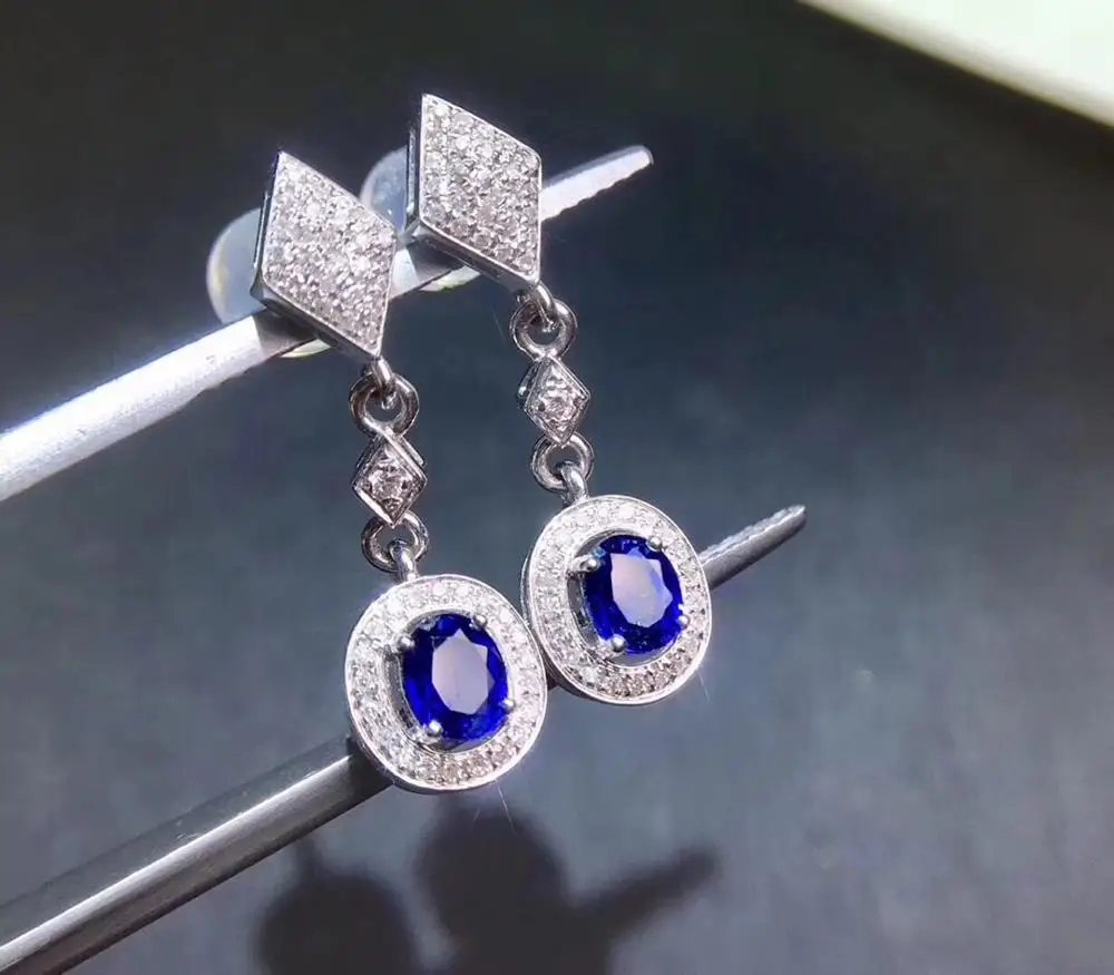 Sapphire Earrings Pure 18 K Gold Diamonds Jewelry 100% Natural Blue Sapphire Gemstones 0.8ct Dangle Drop Earrings for Women
Sapphire Earrings Pure 18 K Gold Diamonds Jewelry 100% Natural Blue Sapphire Gemstones 0.8ct Dangle Drop Earrings for Women