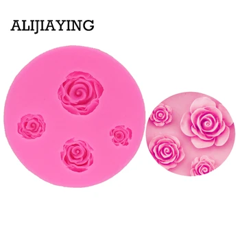M0242 1Pcs 4 hole rose Flower Sugarcraft silicone mold fondant mold cake decorating tools chocolate gumpaste mold
M0242 1Pcs 4 hole rose Flower Sugarcraft silicone mold fondant mold cake decorating tools chocolate gumpaste mold