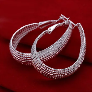 New Listing women lady gift lovely silver color Hoop Earrings hot selling High quality fashion jewelry Free shipping
New Listing women lady gift lovely silver color Hoop Earrings hot selling High quality fashion jewelry Free shipping