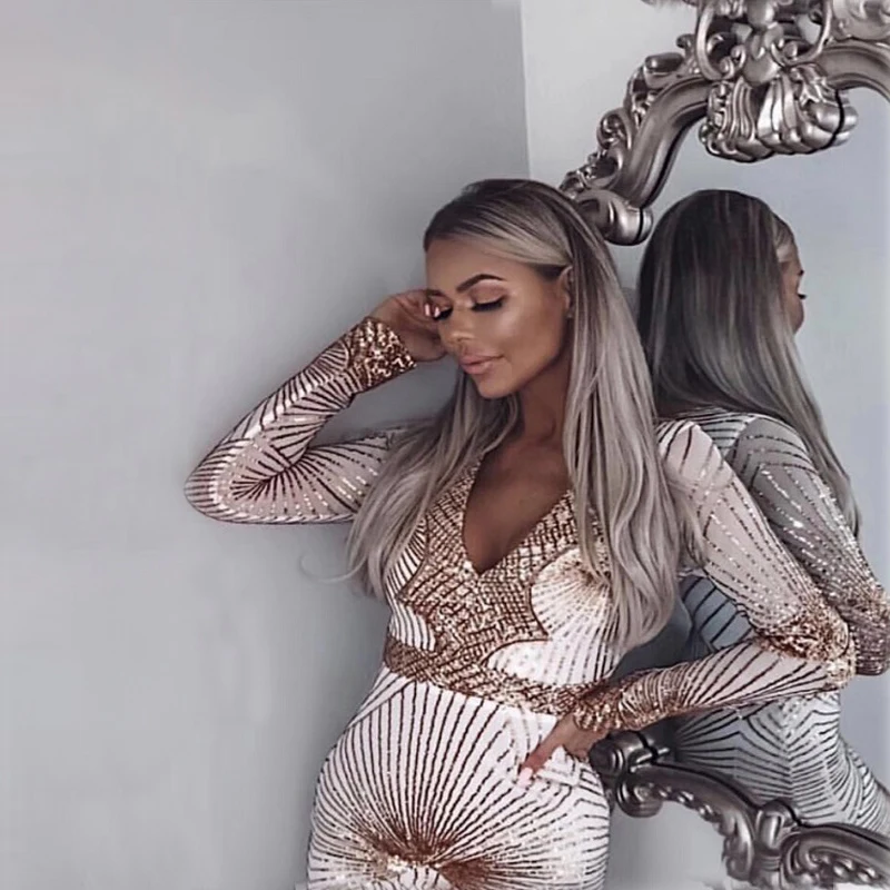 2019 New Arrivals Summer Dress Fashion Long Sleeve Zipper V -Neck Sequin Dress Women Celebrity Party Dress Vestidos Wholesale
2019 New Arrivals Summer Dress Fashion Long Sleeve Zipper V -Neck Sequin Dress Women Celebrity Party Dress Vestidos Wholesale
